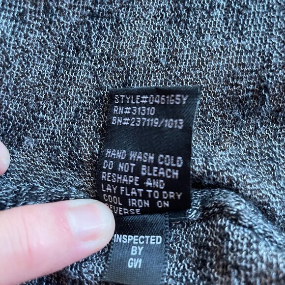 Size Large B-Design gray white striped cardigan - Picture 7 of 8